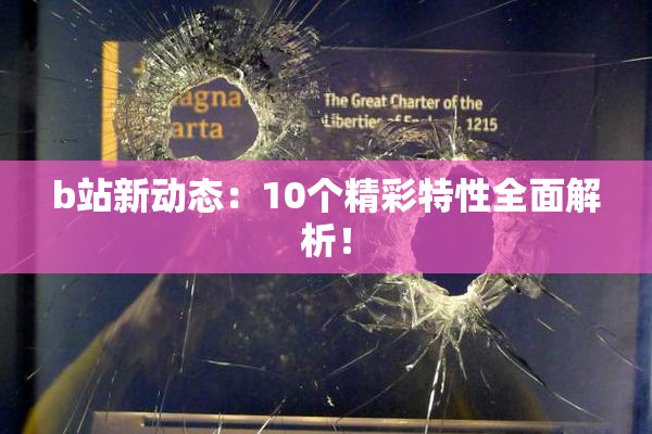 b站新动态：10个精彩特性全面解析！