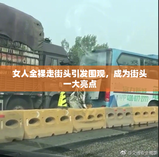 女人全裸走街头引发围观，成为街头一大亮点