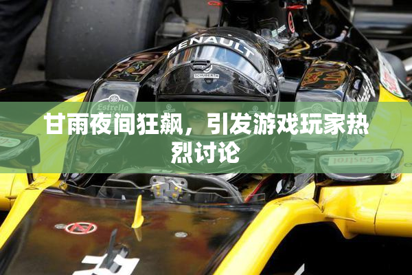 甘雨夜间狂飙，引发游戏玩家热烈讨论