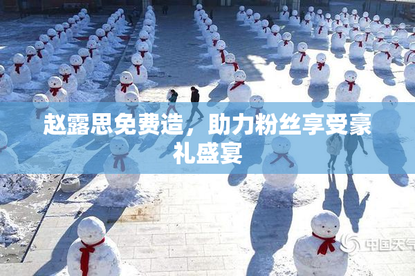 赵露思免费造，助力粉丝享受豪礼盛宴