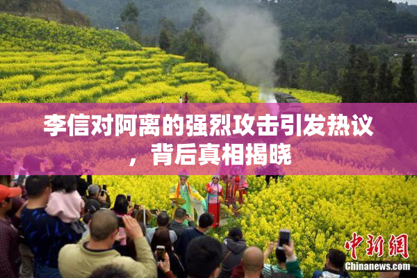 李信对阿离的强烈攻击引发热议，背后真相揭晓
