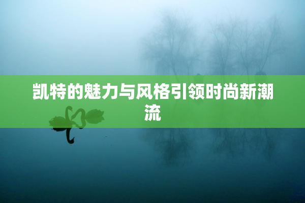 凯特的魅力与风格引领时尚新潮流
