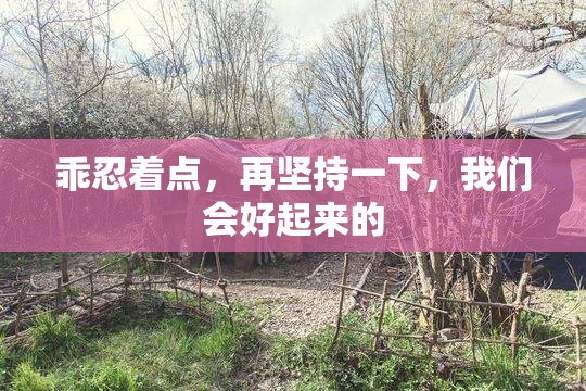 乖忍着点，再坚持一下，我们会好起来的