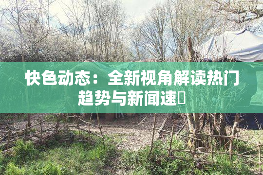 快色动态：全新视角解读热门趋势与新闻速報