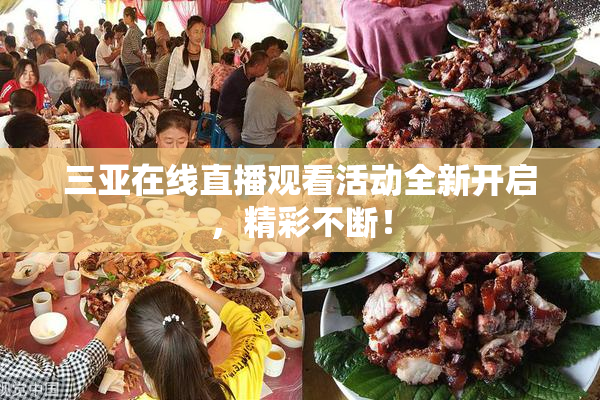 三亚在线直播观看活动全新开启，精彩不断！
