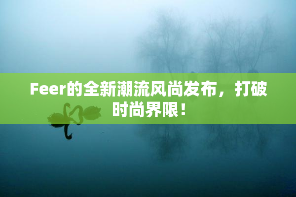 Feer的全新潮流风尚发布，打破时尚界限！