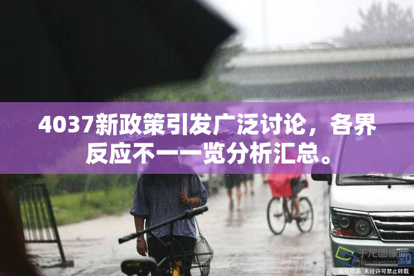 4037新政策引发广泛讨论，各界反应不一一览分析汇总。