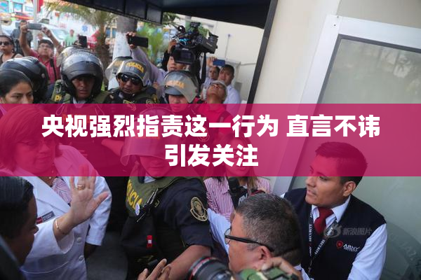 央视强烈指责这一行为 直言不讳引发关注