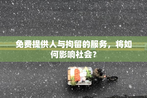 免费提供人与拘留的服务，将如何影响社会？