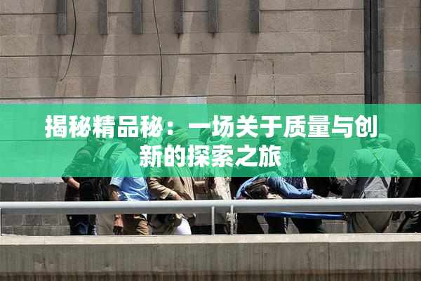 揭秘精品秘：一场关于质量与创新的探索之旅