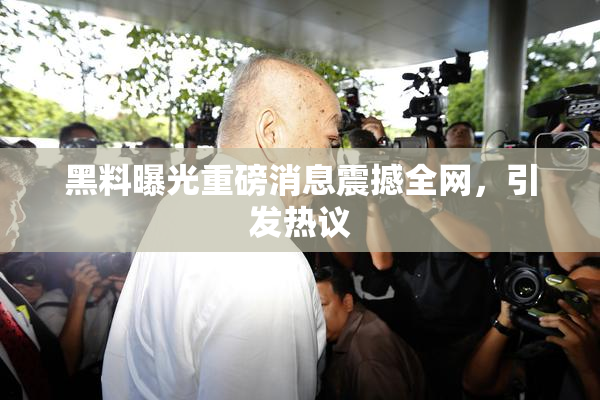 黑料曝光重磅消息震撼全网，引发热议