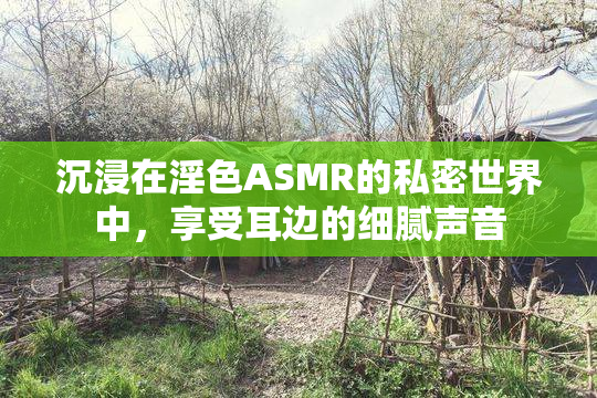 沉浸在淫色ASMR的私密世界中，享受耳边的细腻声音