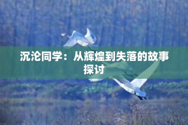 沉沦同学：从辉煌到失落的故事探讨