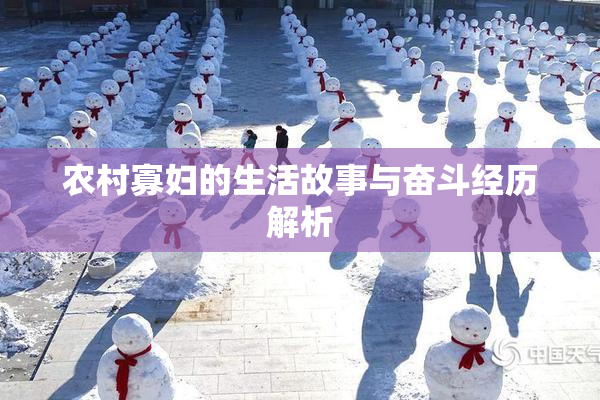 农村寡妇的生活故事与奋斗经历解析