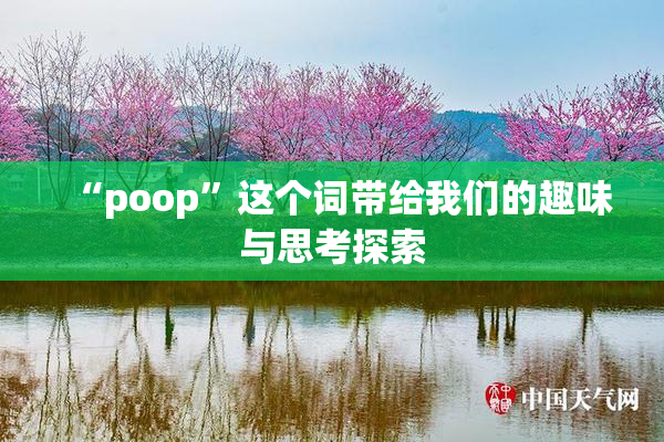 “poop”这个词带给我们的趣味与思考探索