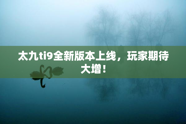 太九ti9全新版本上线，玩家期待大增！