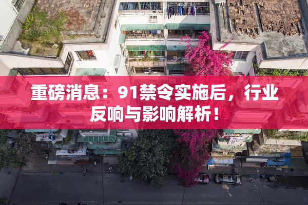 重磅消息：91禁令实施后，行业反响与影响解析！