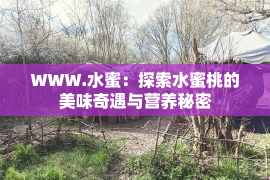 WWW.水蜜：探索水蜜桃的美味奇遇与营养秘密