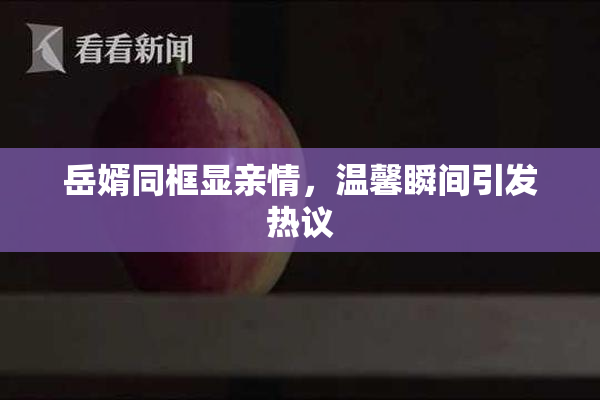 岳婿同框显亲情，温馨瞬间引发热议