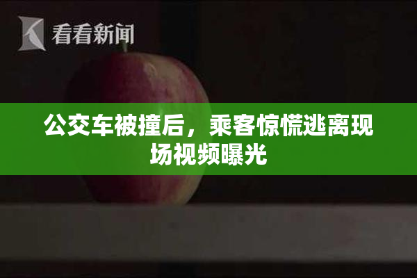 公交车被撞后，乘客惊慌逃离现场视频曝光