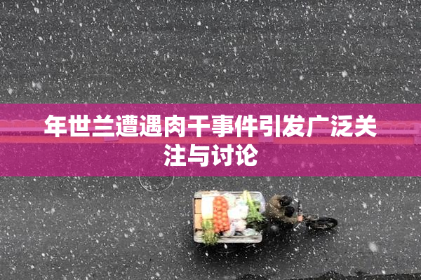 年世兰遭遇肉干事件引发广泛关注与讨论