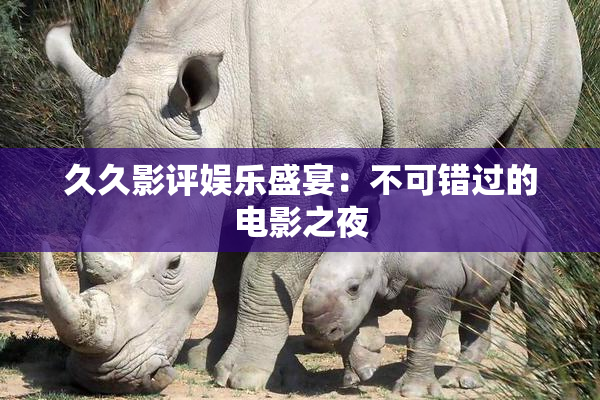久久影评娱乐盛宴：不可错过的电影之夜