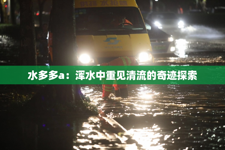 水多多a：浑水中重见清流的奇迹探索