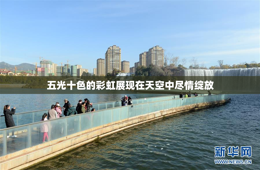 五光十色的彩虹展现在天空中尽情绽放