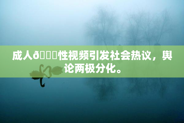 成人🔞性视频引发社会热议，舆论两极分化。