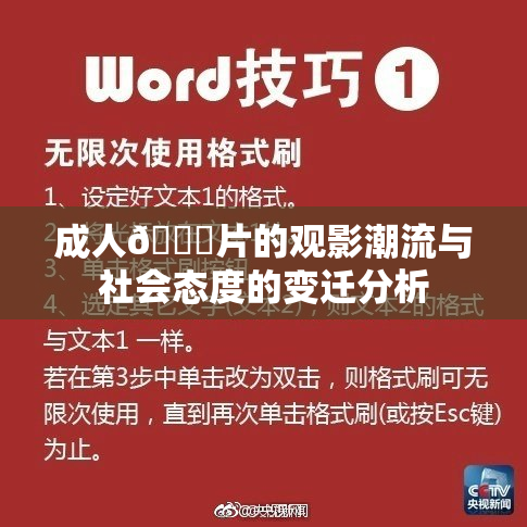 成人🔞片的观影潮流与社会态度的变迁分析