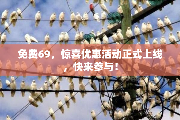 免费69，惊喜优惠活动正式上线，快来参与！