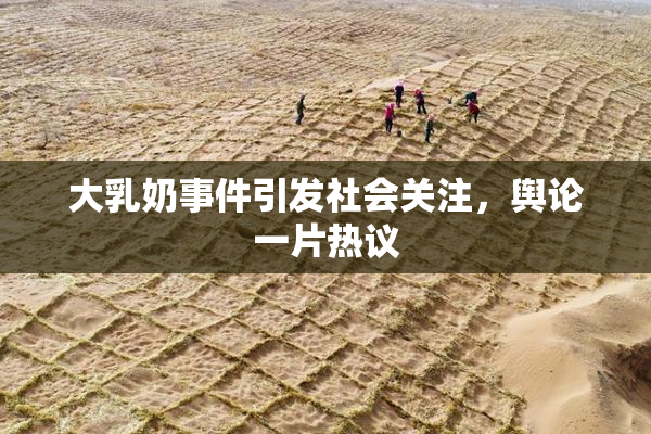 大乳奶事件引发社会关注，舆论一片热议