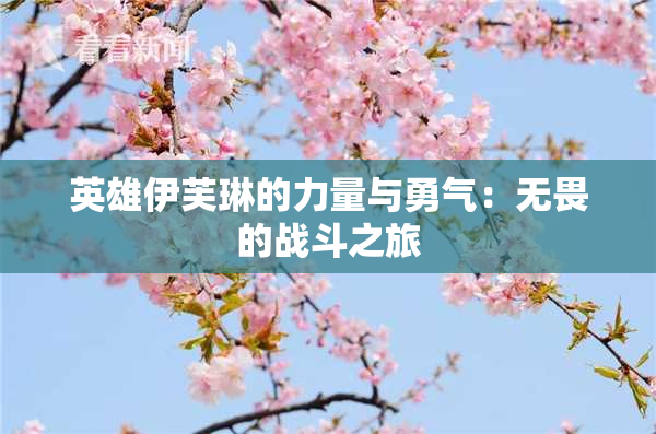 英雄伊芙琳的力量与勇气：无畏的战斗之旅