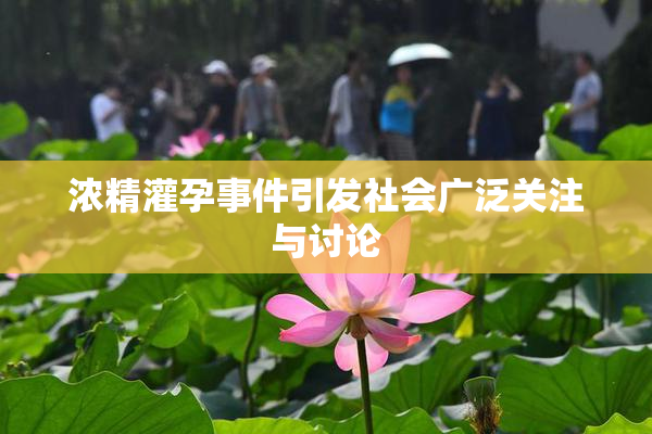 浓精灌孕事件引发社会广泛关注与讨论