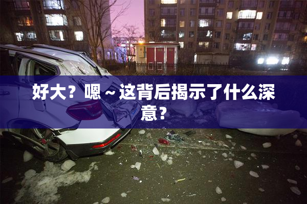 好大？嗯～这背后揭示了什么深意？