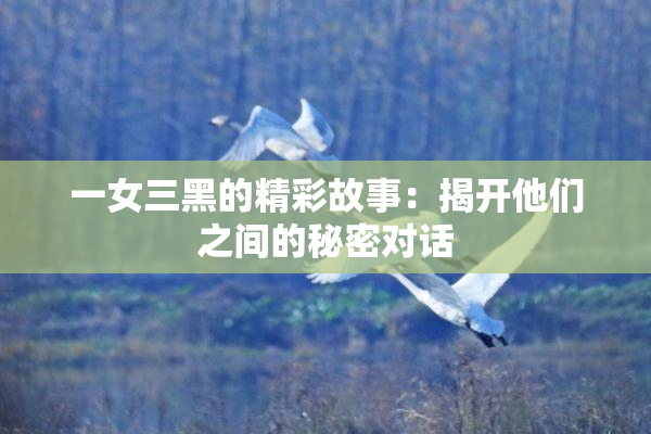 一女三黑的精彩故事：揭开他们之间的秘密对话