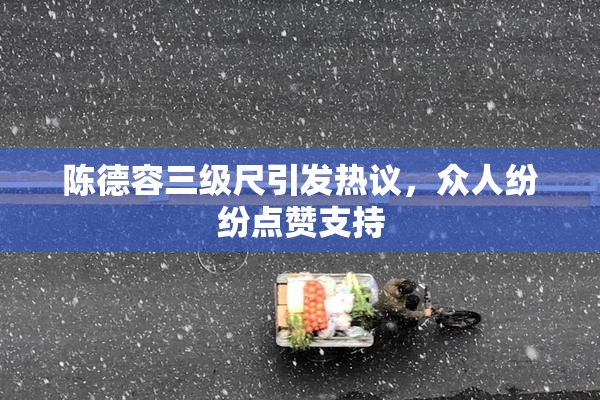 陈德容三级尺引发热议，众人纷纷点赞支持