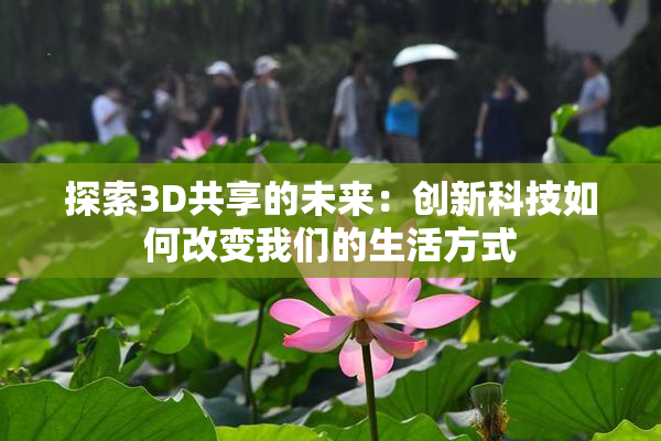 探索3D共享的未来：创新科技如何改变我们的生活方式