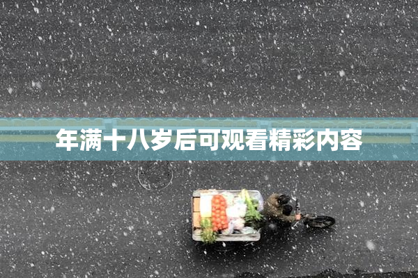 年满十八岁后可观看精彩内容