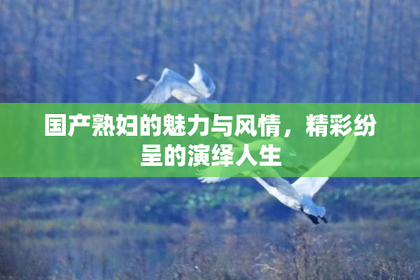 国产熟妇的魅力与风情，精彩纷呈的演绎人生