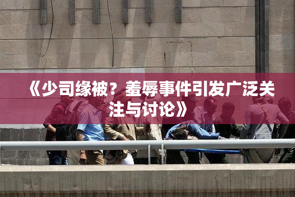 《少司缘被？羞辱事件引发广泛关注与讨论》