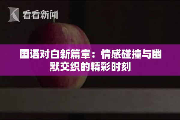 国语对白新篇章：情感碰撞与幽默交织的精彩时刻