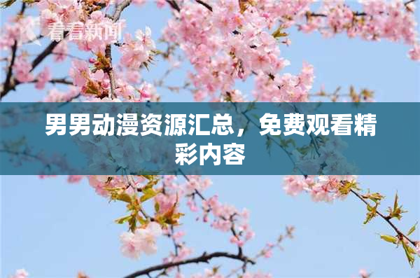 男男动漫资源汇总，免费观看精彩内容