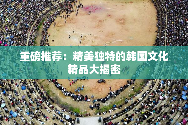 重磅推荐：精美独特的韩国文化精品大揭密