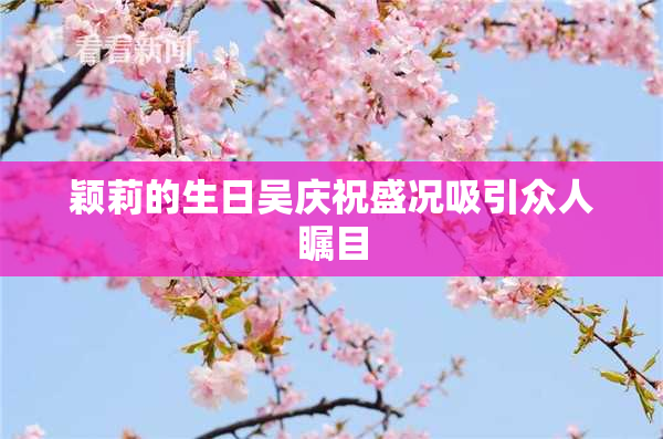 颖莉的生日吴庆祝盛况吸引众人瞩目