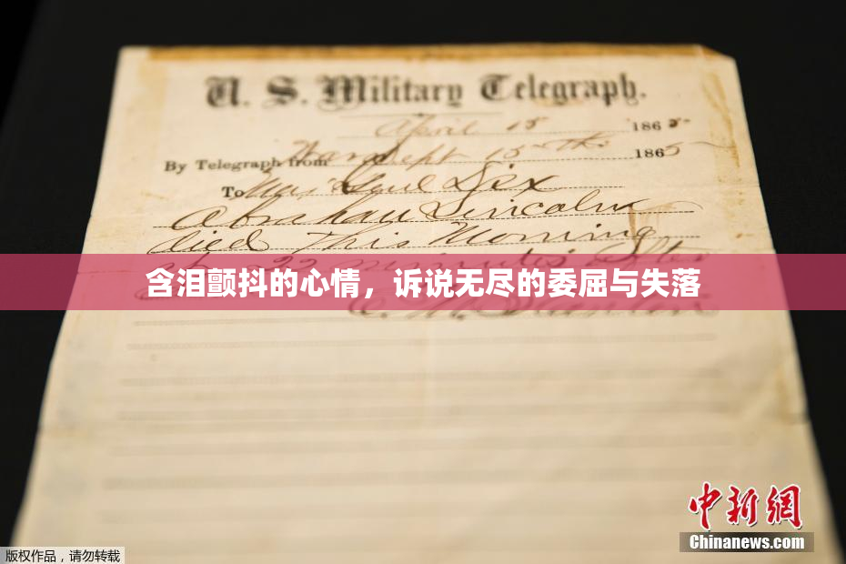 含泪颤抖的心情，诉说无尽的委屈与失落