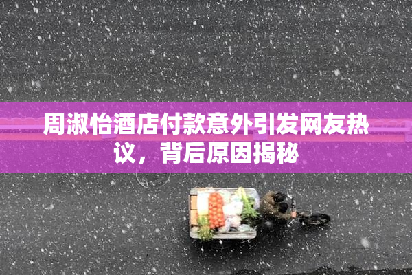 周淑怡酒店付款意外引发网友热议，背后原因揭秘