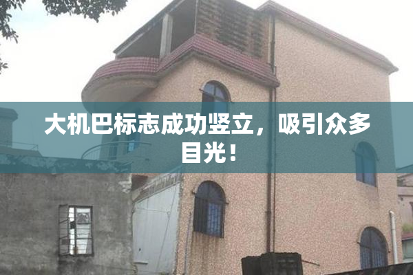 大机巴标志成功竖立，吸引众多目光！