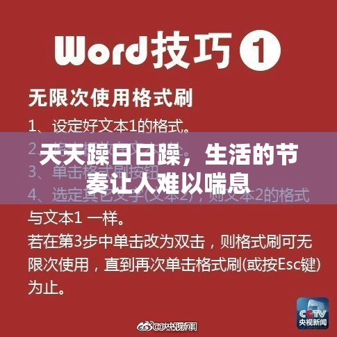 天天躁日日躁，生活的节奏让人难以喘息