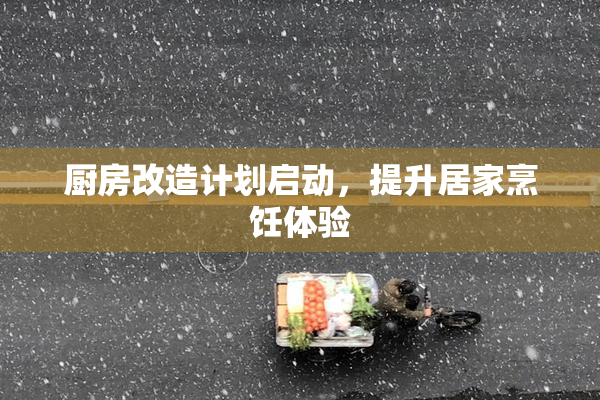 厨房改造计划启动，提升居家烹饪体验